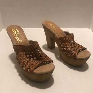 Sbicca Vintage Collection Chunky Wooden Heel Sandal